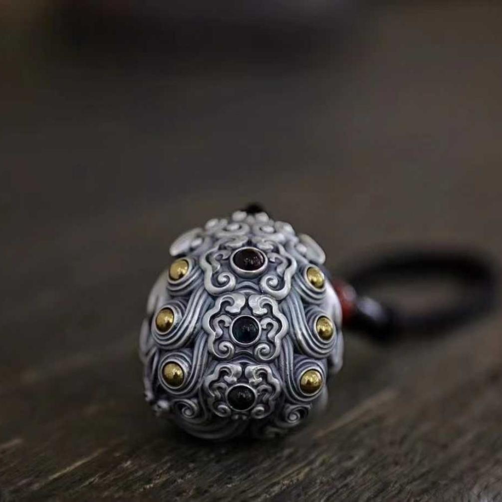 sterling silver pixiu fortune charm — good luck & wealth guardian