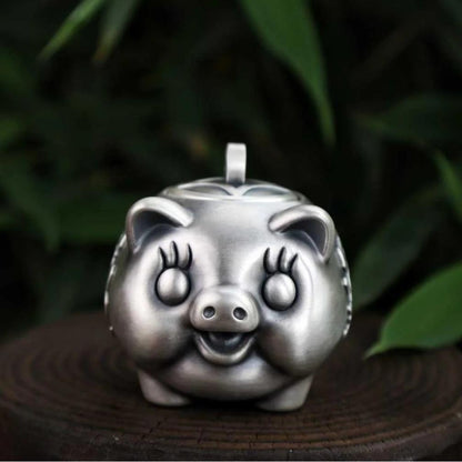Sterling Silver Piggy Bank — Prosperity Wealth Guardian
