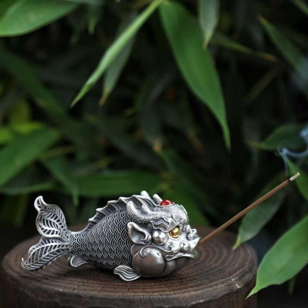 chiwen incense holder — oriental protection of serenity & calm