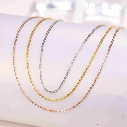 18K Gold Necklace: A Timeless Canvas for Your Unique Pendants (Rose Gold, Yellow Gold, White Gold)