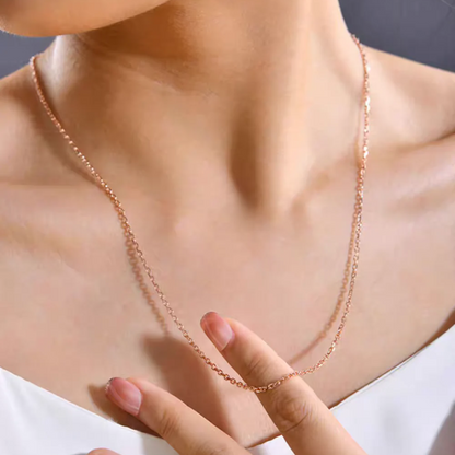 18K Gold Necklace: A Timeless Canvas for Your Unique Pendants (Rose Gold, Yellow Gold, White Gold)