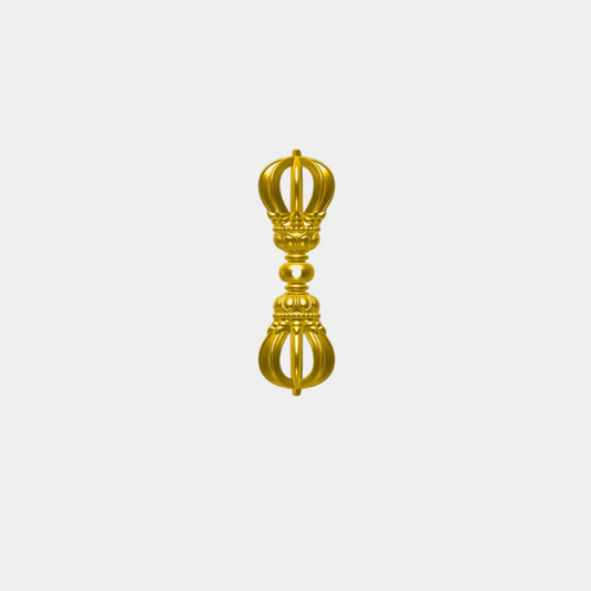 18K Gold Vajra (Dorje) Pendant- the same style item at Elon Musk's bedside