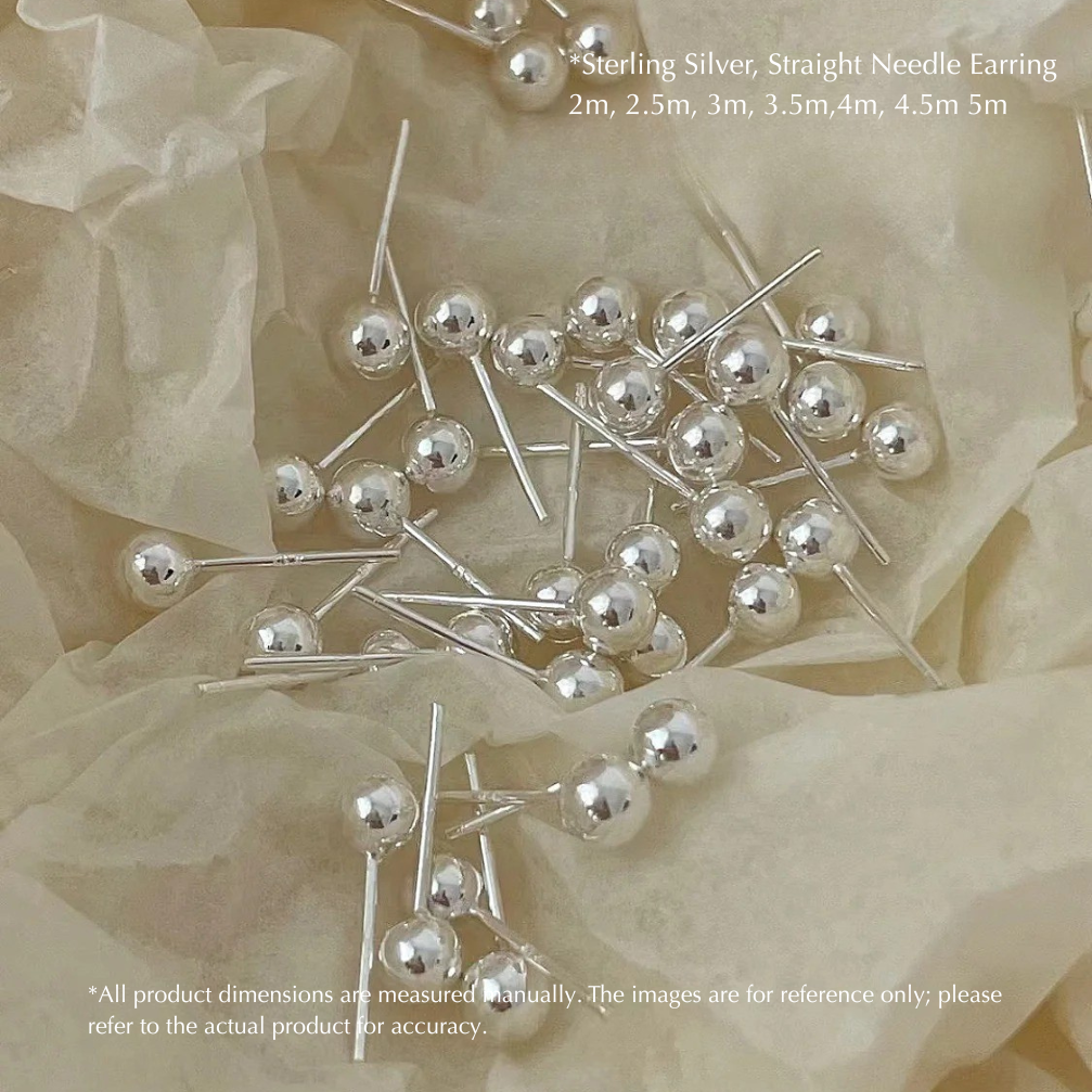 classic silver bead stud earrings – 999 fine silver