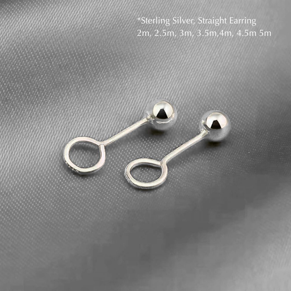 classic silver bead stud earrings – 999 fine silver