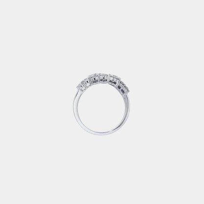French-Inspired Crossover Lab-Grown Diamond Band Ring in PT950 Platinum