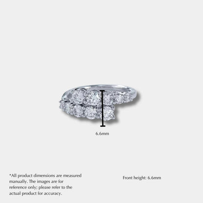 French-Inspired Crossover Lab-Grown Diamond Band Ring in PT950 Platinum