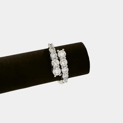 French-Inspired Crossover Lab-Grown Diamond Band Ring in PT950 Platinum