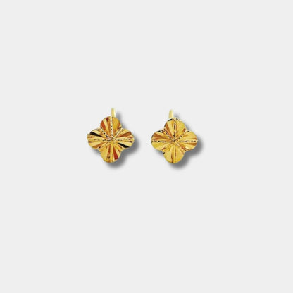 24K Gold CNC Wire-Wrapped Hoop Earrings (Curved Hook & Needle)