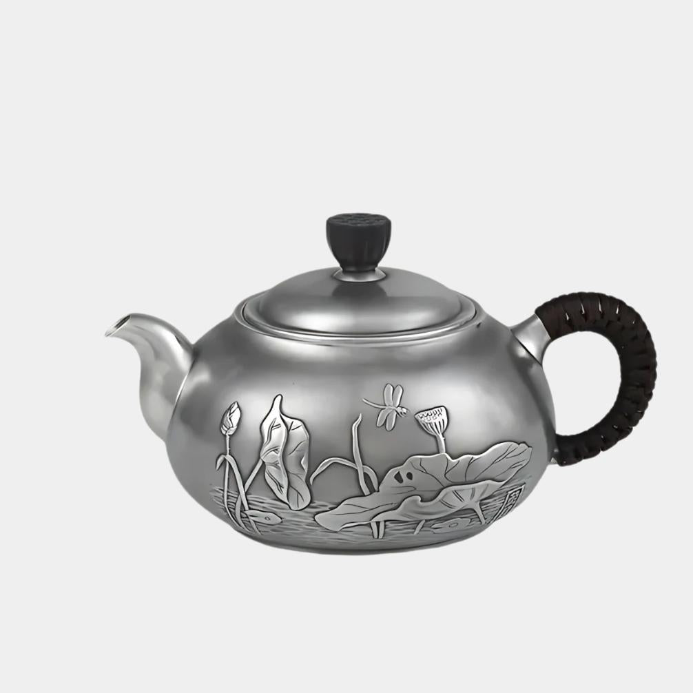 lotus serenity sterling silver teapot