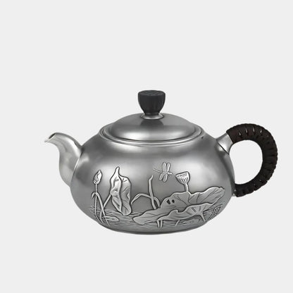 Lotus Serenity Sterling Silver Teapot
