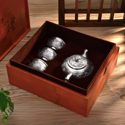 Tea Ceremony Silver Set – Gift Box Edition (Abundance Year After Year)