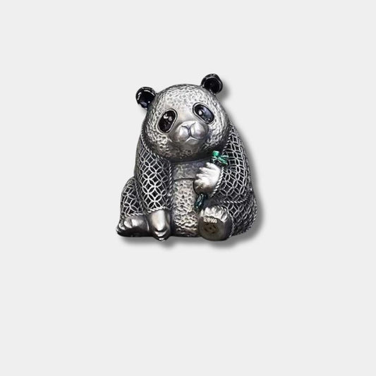 Vintage Filigree Panda Teapet in Solid Sterling Silver